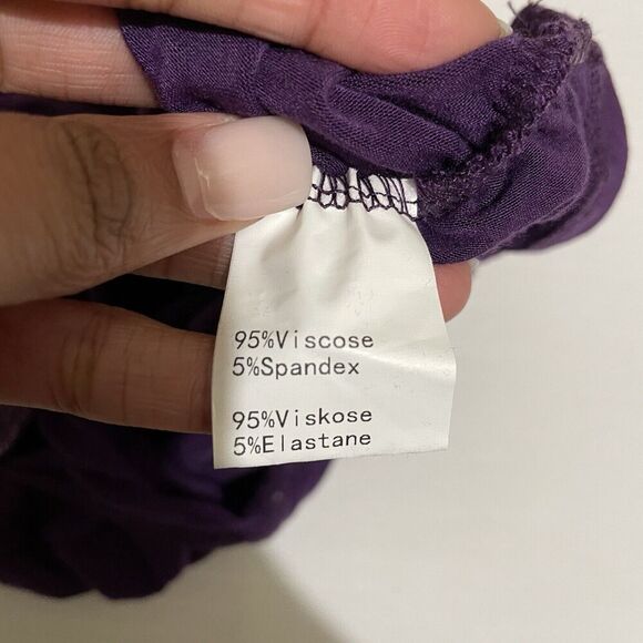 Y2K Purple Babydoll ruched long sleeve bodycon Dress M Whimsigoth Witchy Grunge - Picture 2 of 6